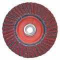 Norton Co Red Head Flap Disc, R61/R822, Type 27, 4-1/2 x 5/8-11, Grit: 60, Ceramic Alumina/Zirconia Alumina 636425-36148